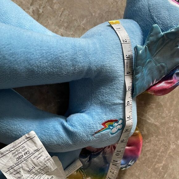 RAINBOW DASH My Little Pony Blue Plush Stuffed Animal Metallic Hasbro 2017 18” - Picture 8 of 8